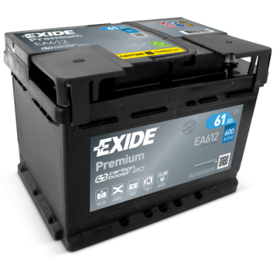 Akumulator EXIDE PREMIUM CARBON BOOST EA612 12V 61Ah 600A
